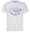 Мужская футболка Pink or Blue we love you Белый фото
