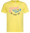 Мужская футболка Pink or Blue we love you Лимонный фото