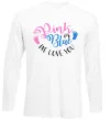 Лонгслив Pink or Blue we love you Белый фото