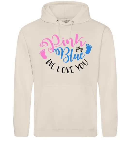 Мужская толстовка (худи) Pink or Blue we love you Таш фото
