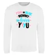 Свитшот Pink or blue Mommy loves you Белый фото