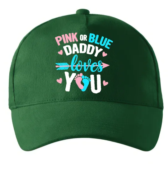 Кепка Pink or blue Daddy loves you Темно-зеленый фото