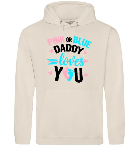 Мужская толстовка (худи) Pink or blue Daddy loves you Таш фото
