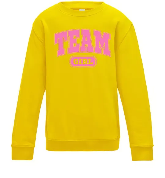 Детский Свитшот Girl team Солнечно желтый фото