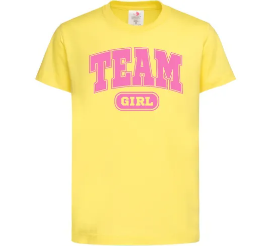 Детская футболка Girl team Лимонный фото