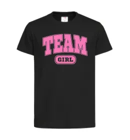 Дитяча футболка Girl team Чорний фото