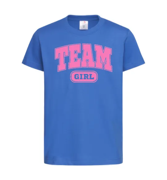 Детская футболка Girl team Ярко-синий фото