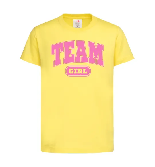 Детская футболка Girl team Лимонный фото