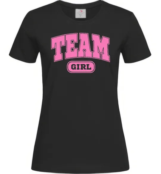 Женская футболка Girl team Черный фото
