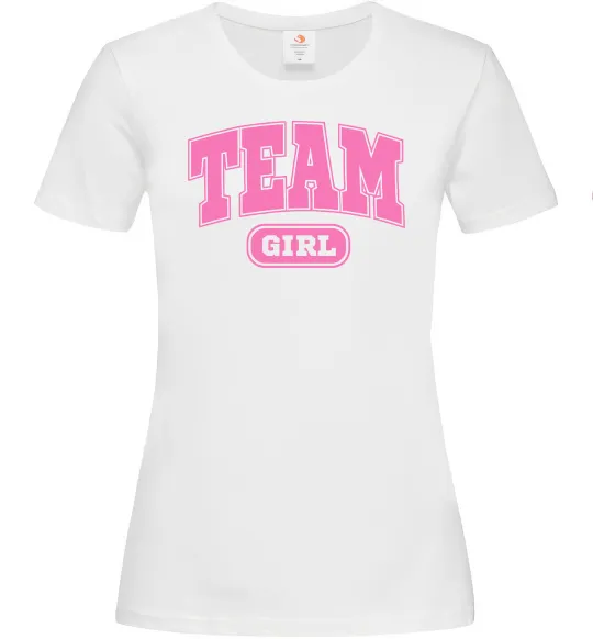 Женская футболка Girl team Белый фото
