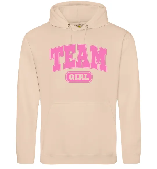 Женская толстовка (худи) Girl team Песочный фото