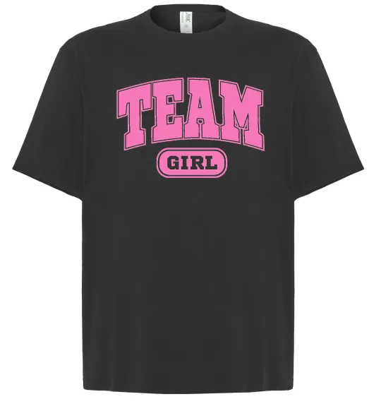 Футболка Оверсайз Girl team Черный фото