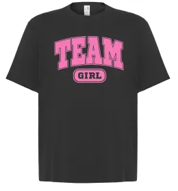 Футболка Оверсайз Team girl Белый фото