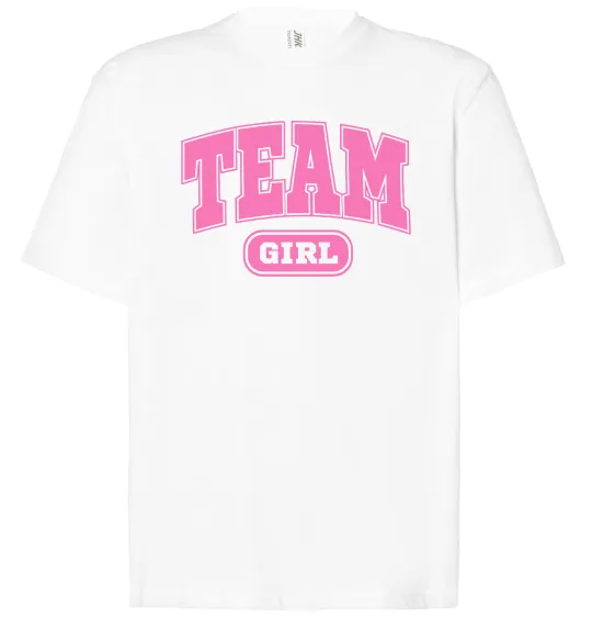 Футболка Оверсайз Girl team Белый фото