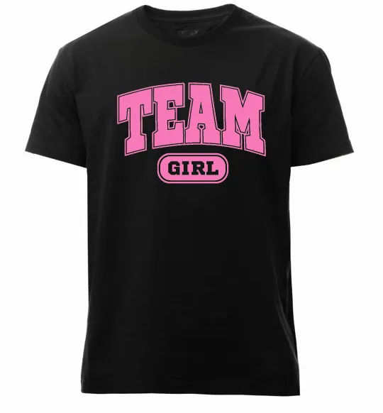 Мужская премиум футболка Girl team Черный фото