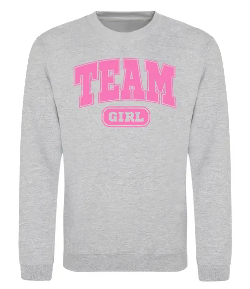 Свитшот Girl team Серый меланж фото