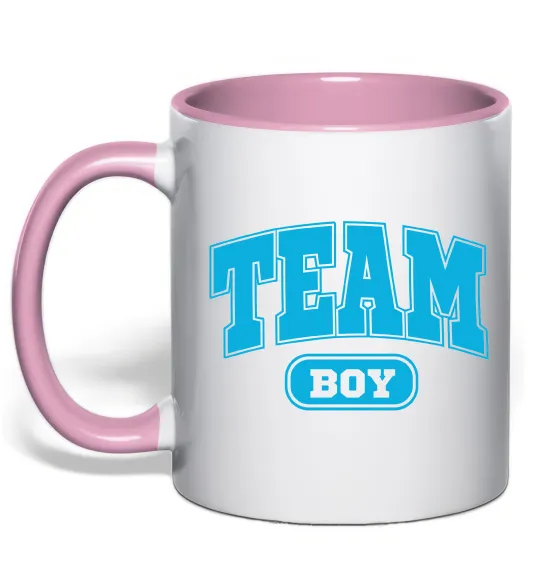 Чашка с цветной ручкой Boy team Нежно розовый фото