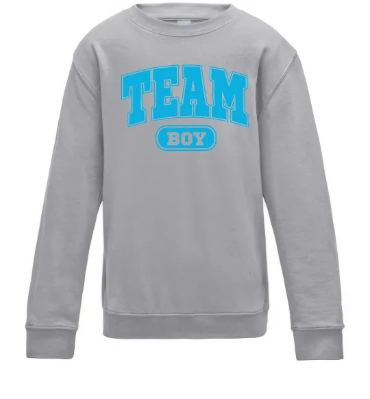Детский Свитшот Boy team Серый меланж фото