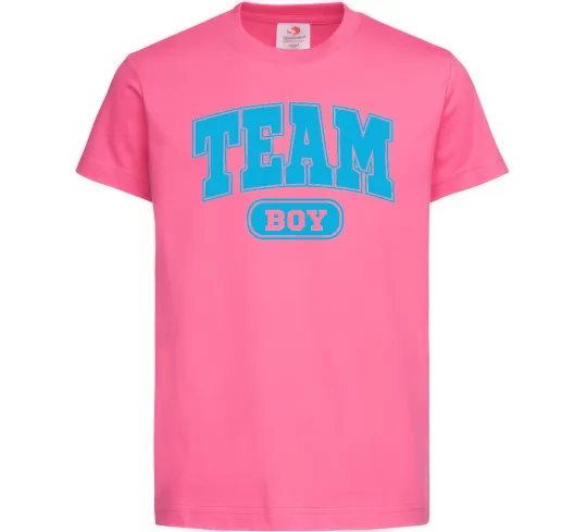 Детская футболка Boy team Ярко-розовый фото