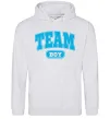Женская толстовка (худи) Boy team Серый меланж фото