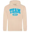 Женская толстовка (худи) Boy team Песочный фото