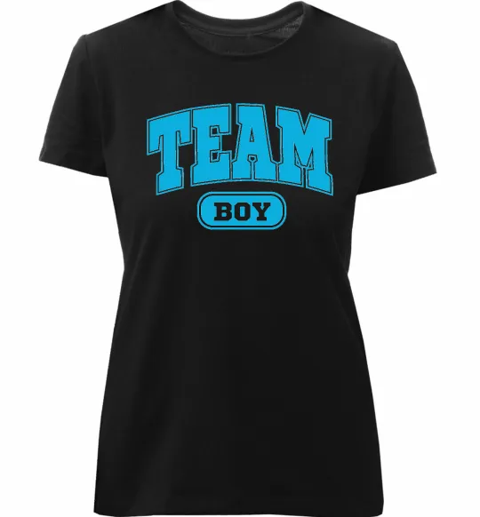 Женская премиум футболка Boy team Черный фото