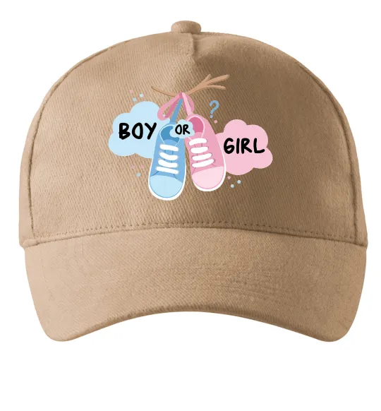 Кепка Boy or girl Песочный фото