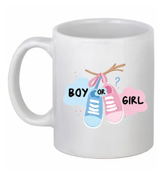 Чашка керамическая Boy or girl Белый фото