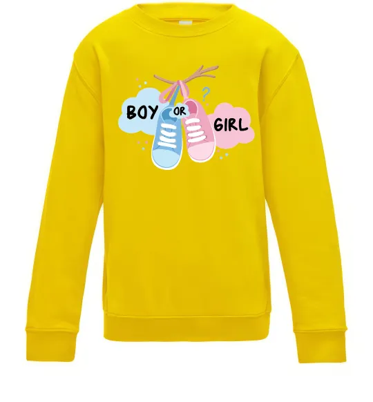 Детский Свитшот Boy or girl Солнечно желтый фото