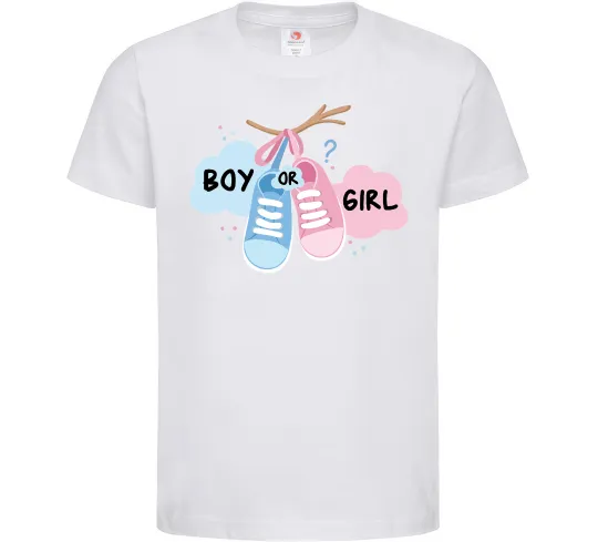 Детская футболка Boy or girl Белый фото