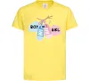 Детская футболка Boy or girl Лимонный фото