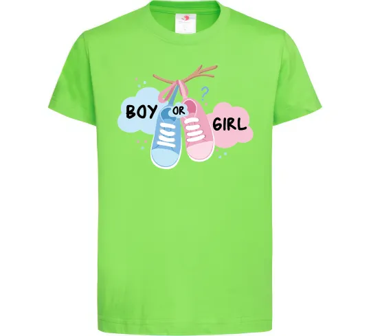 Детская футболка Boy or girl Лаймовый фото