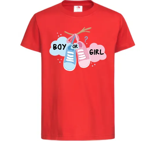 Детская футболка Boy or girl Красный фото