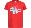 Детская футболка Boy or girl Красный фото