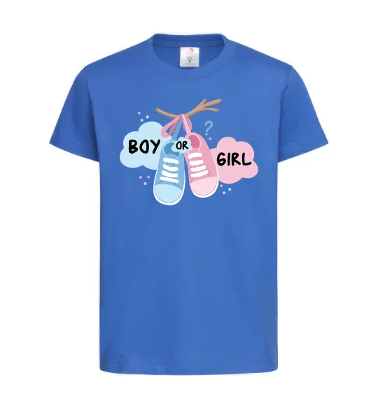 Детская футболка Boy or girl Ярко-синий фото