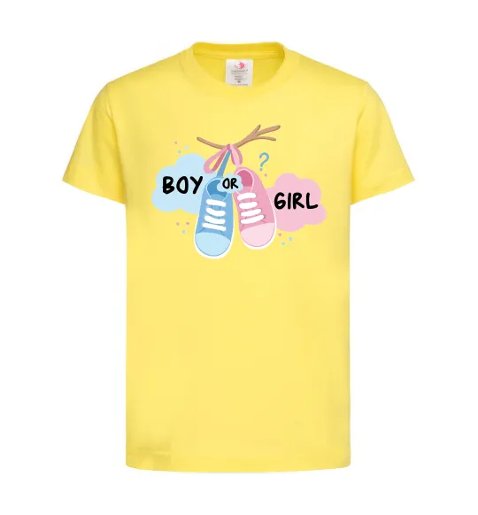 Детская футболка Boy or girl Лимонный фото