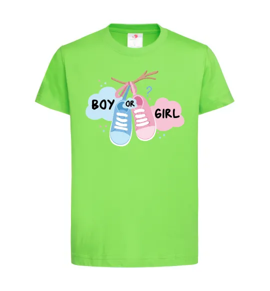 Детская футболка Boy or girl Лаймовый фото