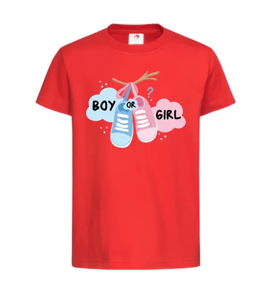 Детская футболка Boy or girl Красный фото