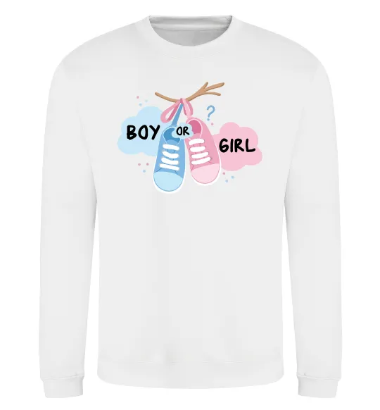 Свитшот Boy or girl Белый фото
