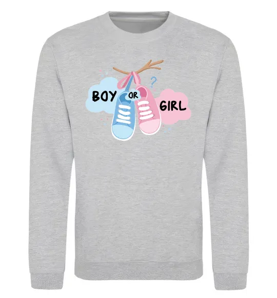 Свитшот Boy or girl Серый меланж фото