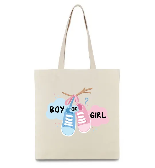 Эко-сумка Boy or girl Бежевый фото