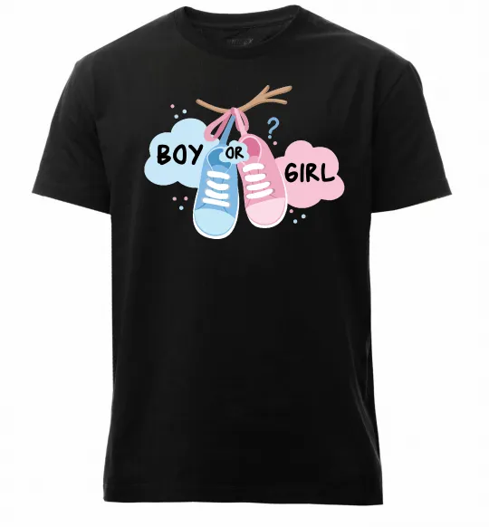 Мужская премиум футболка Boy or girl Черный фото