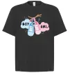 Футболка Оверсайз Boy or girl Черный фото
