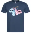 Мужская футболка Boy or girl Темно-синий фото