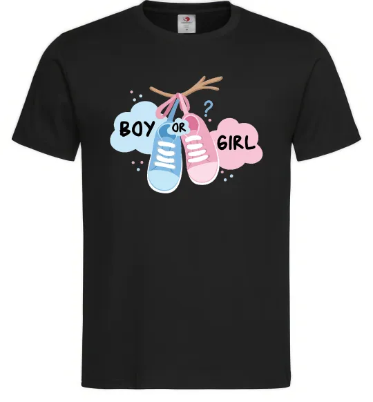 Мужская футболка Boy or girl Черный фото