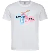 Мужская футболка Boy or girl Белый фото