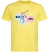 Мужская футболка Boy or girl Лимонный фото