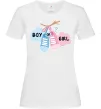 Женская футболка Boy or girl Белый фото