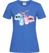 Женская футболка Boy or girl Ярко-синий фото