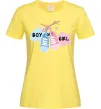 Женская футболка Boy or girl Лимонный фото